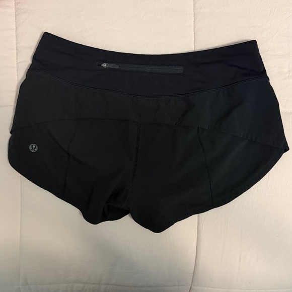 Black Lululemon Speed Up Shorts - Picture 2 of 3